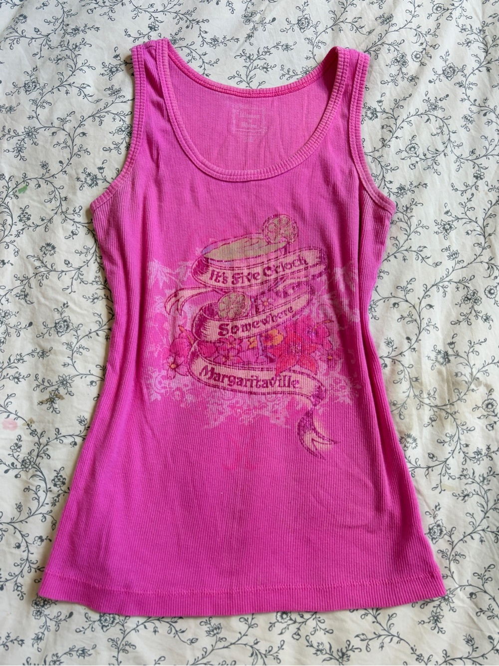 Y2K Pink Graphic Tank
